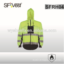 Astm f1506 flammwidrige Kapuzenpullis, FR Langarmvlies mit hochwertigem Material, hohe Sichtschutzkleidung für Mann